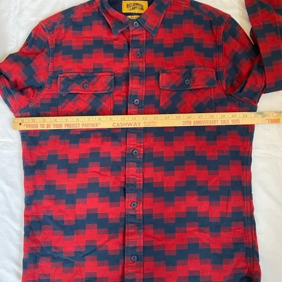 Billionaire Boys Club Luxury Streetwear 100% Cotton Flannel Digi Plaid Shirt LG - Picture 9 of 15